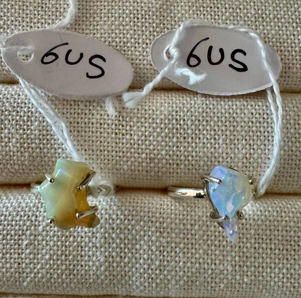 Ethiopian opal ring sterling silver