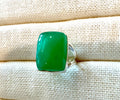 Sterling Silver Chrysophrase Ring