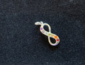 Sterling silver chakra infinity pendant
