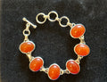 Sterling silver carnelian bracelet