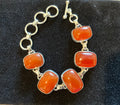 Sterling silver carnelian bracelet