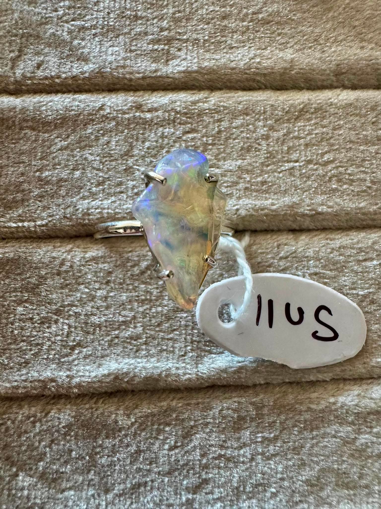 Ethiopian opal ring sterling silver