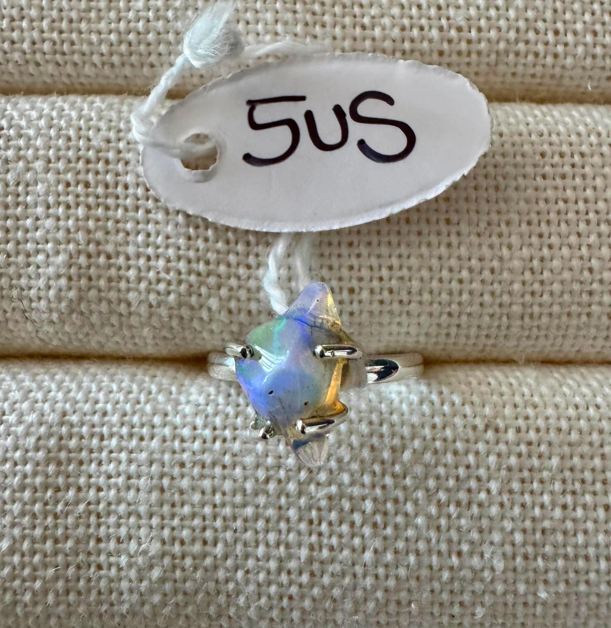Ethiopian opal ring sterling silver